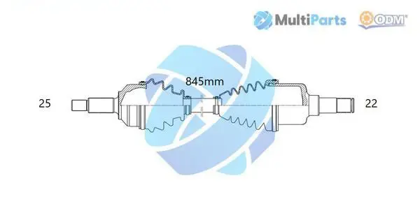 Handler.Part Drive shaft ODM-MULTIPARTS 18352160 1