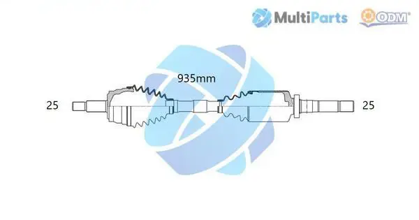 Handler.Part Drive shaft ODM-MULTIPARTS 18352080 1