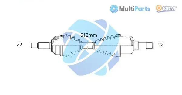 Handler.Part Drive shaft ODM-MULTIPARTS 18351150 1