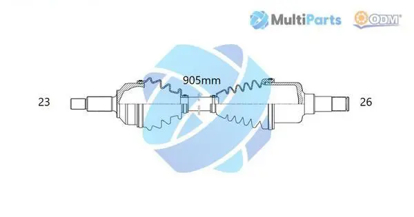 Handler.Part Drive shaft ODM-MULTIPARTS 18292540 1