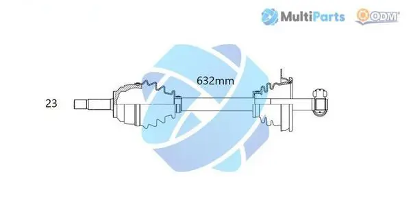 Handler.Part Drive shaft ODM-MULTIPARTS 18291570 1