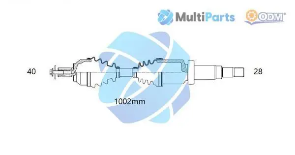 Handler.Part Drive shaft ODM-MULTIPARTS 18272430 1