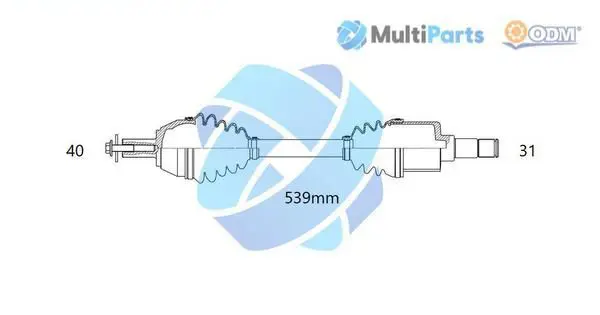 Handler.Part Drive shaft ODM-MULTIPARTS 18271450 1