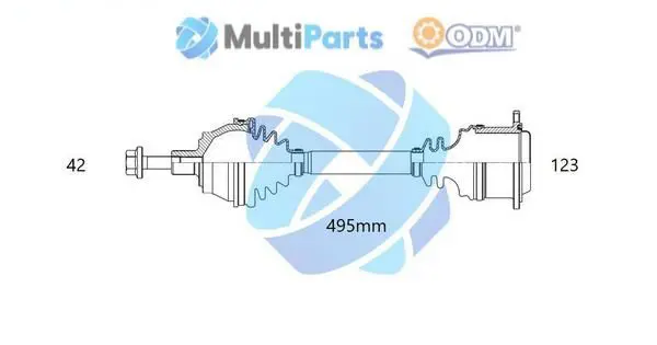 Handler.Part Drive shaft ODM-MULTIPARTS 18213280 1