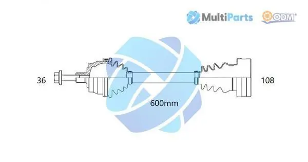 Handler.Part Drive shaft ODM-MULTIPARTS 18212920 1