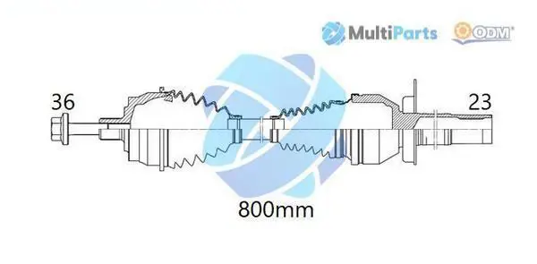 Handler.Part Drive shaft ODM-MULTIPARTS 18212840 1