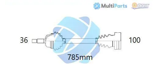 Handler.Part Drive shaft ODM-MULTIPARTS 18212230 1