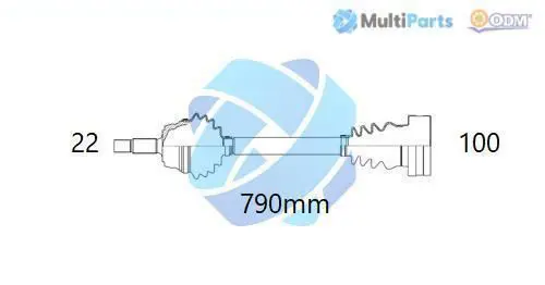 Handler.Part Drive shaft ODM-MULTIPARTS 18212220 1