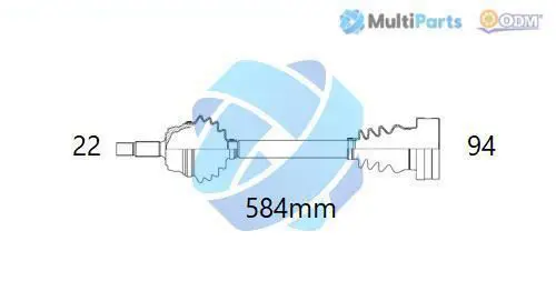 Handler.Part Drive shaft ODM-MULTIPARTS 18211220 1