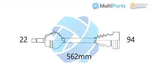 Handler.Part Drive shaft ODM-MULTIPARTS 18211200 1