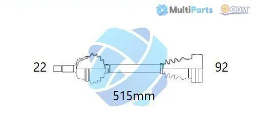 Handler.Part Drive shaft ODM-MULTIPARTS 18211160 1