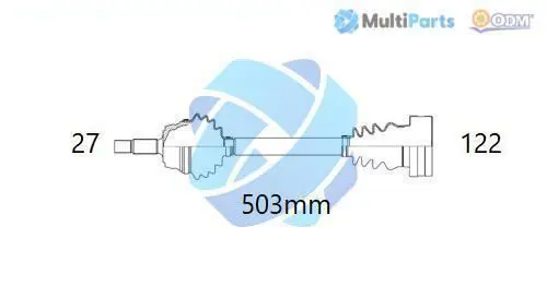 Handler.Part Drive shaft ODM-MULTIPARTS 18143010 1