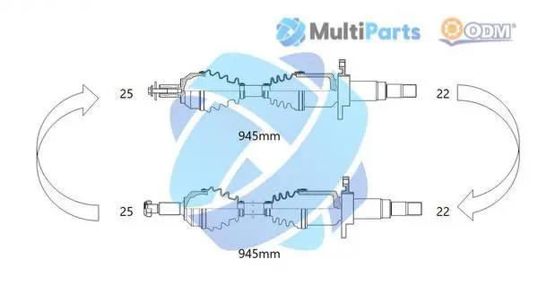 Handler.Part Drive shaft ODM-MULTIPARTS 18142110 1