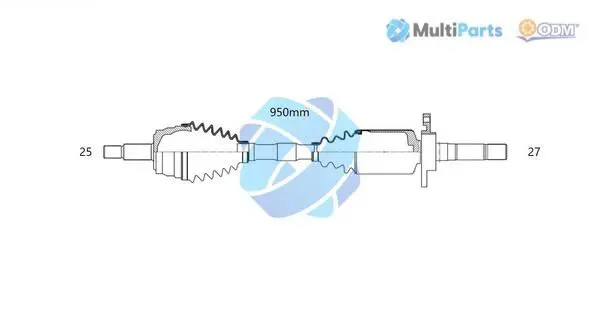 Handler.Part Drive shaft ODM-MULTIPARTS 18142100 1