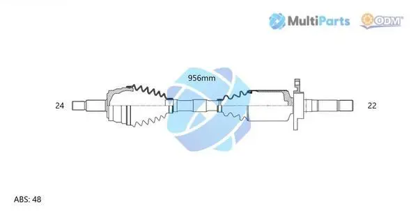 Handler.Part Drive shaft ODM-MULTIPARTS 18142051 1