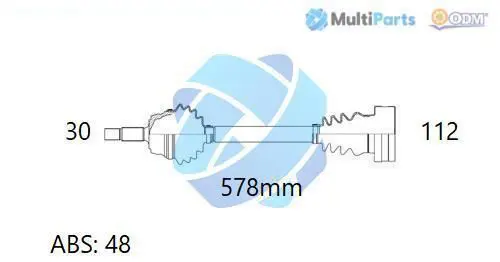 Handler.Part Drive shaft ODM-MULTIPARTS 18093241 1