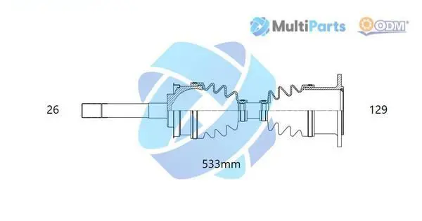 Handler.Part Drive shaft ODM-MULTIPARTS 18093030 1