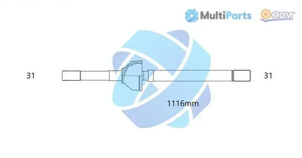 Handler.Part Drive shaft ODM-MULTIPARTS 18061680 1