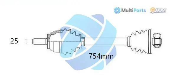 Handler.Part Drive shaft ODM-MULTIPARTS 17352160 1