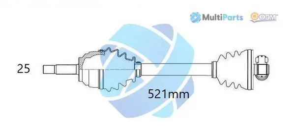 Handler.Part Drive shaft ODM-MULTIPARTS 17351160 1