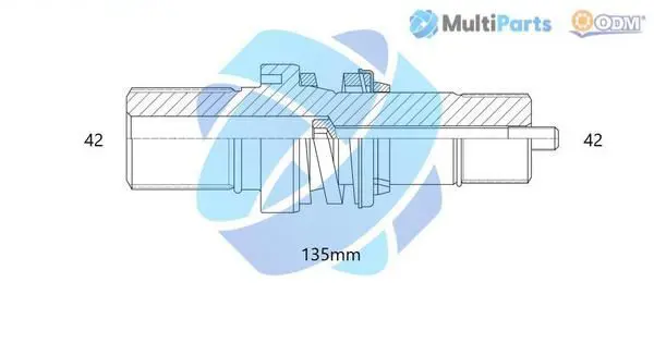 Handler.Part Stub axle, differential ODM-MULTIPARTS 16210140 1