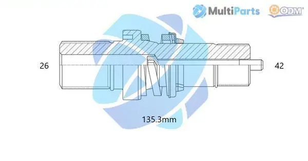 Handler.Part Stub axle, differential ODM-MULTIPARTS 16210020 1