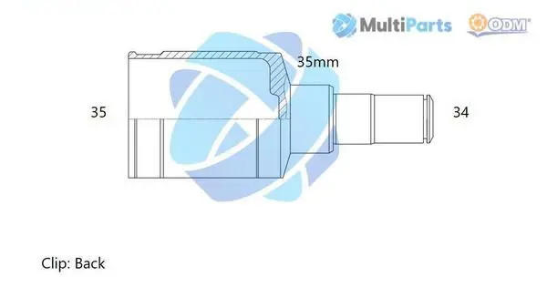 Handler.Part Joint kit, drive shaft ODM-MULTIPARTS 14236093 1