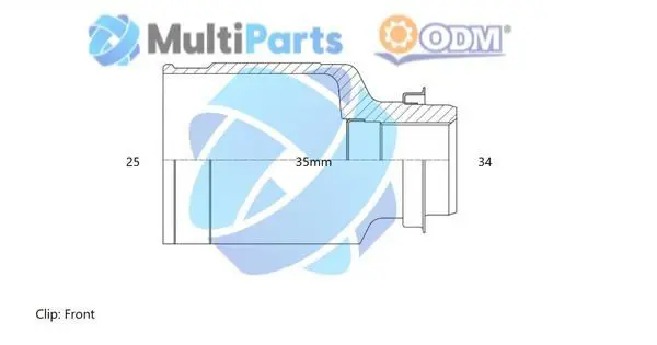 Handler.Part Joint kit, drive shaft ODM-MULTIPARTS 14236091 1