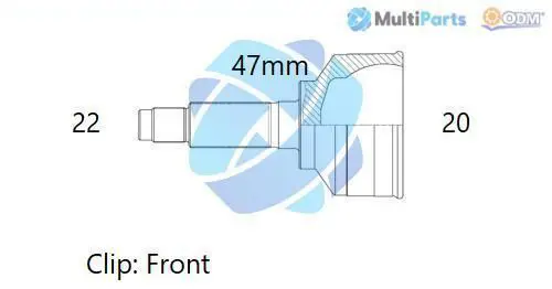 Handler.Part Joint kit, drive shaft ODM-MULTIPARTS 12351990 1