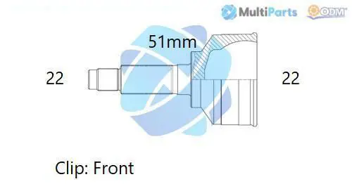 Handler.Part Joint kit, drive shaft ODM-MULTIPARTS 12351970 1