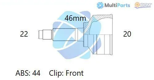 Handler.Part Joint kit, drive shaft ODM-MULTIPARTS 12351615 1