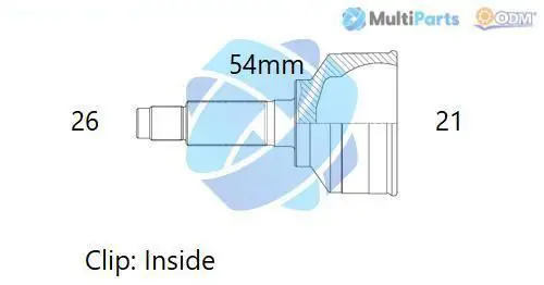 Handler.Part Joint kit, drive shaft ODM-MULTIPARTS 12341303 1