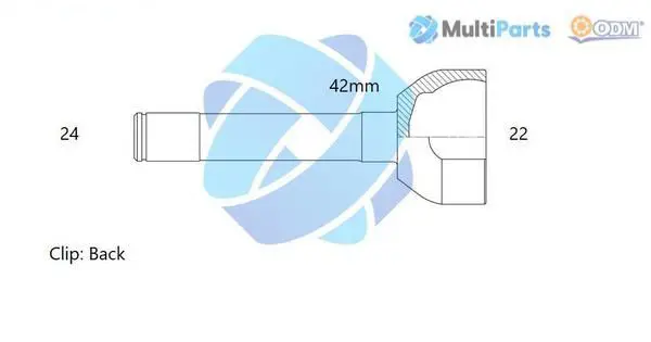 Handler.Part Joint kit, drive shaft ODM-MULTIPARTS 12310592 1