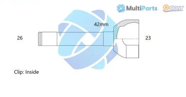 Handler.Part Joint kit, drive shaft ODM-MULTIPARTS 12310572 1