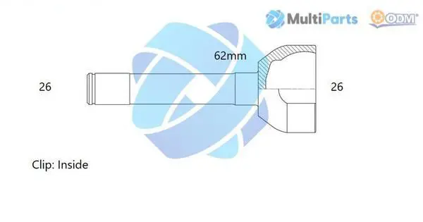 Handler.Part Joint kit, drive shaft ODM-MULTIPARTS 12310569 1