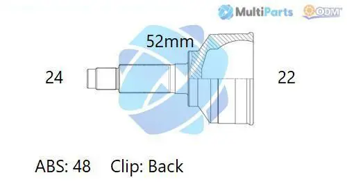 Handler.Part Joint kit, drive shaft ODM-MULTIPARTS 12310564 1