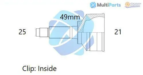 Handler.Part Joint kit, drive shaft ODM-MULTIPARTS 12300741 1