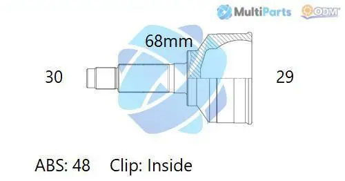 Handler.Part Joint kit, drive shaft ODM-MULTIPARTS 12271608 1