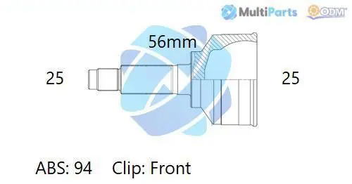 Handler.Part Joint kit, drive shaft ODM-MULTIPARTS 12251655 1