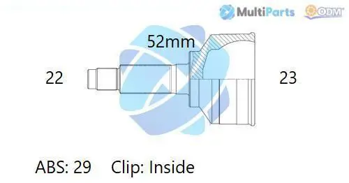 Handler.Part Joint kit, drive shaft ODM-MULTIPARTS 12231343 1