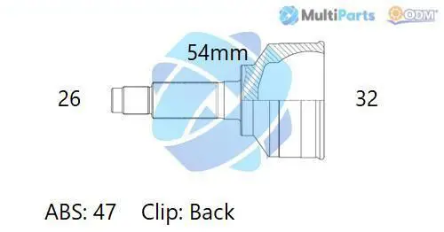 Handler.Part Joint kit, drive shaft ODM-MULTIPARTS 12221779 1