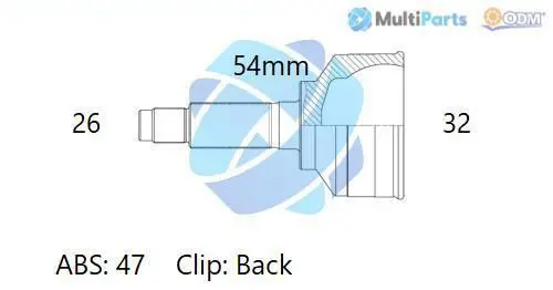 Handler.Part Joint kit, drive shaft ODM-MULTIPARTS 12221680 1