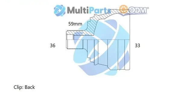 Handler.Part Joint kit, drive shaft ODM-MULTIPARTS 12211991 1