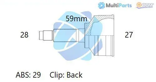 Handler.Part Joint kit, drive shaft ODM-MULTIPARTS 12161455 1