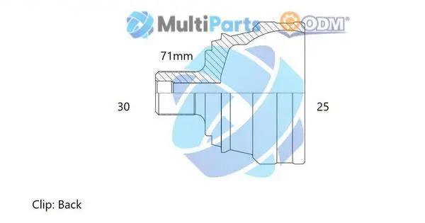 Handler.Part Joint kit, drive shaft ODM-MULTIPARTS 12141462 1