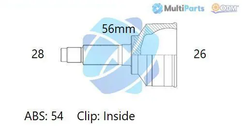 Handler.Part Joint kit, drive shaft ODM-MULTIPARTS 12120448 1