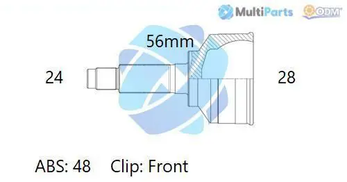 Handler.Part Joint kit, drive shaft ODM-MULTIPARTS 12090263 1