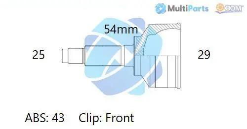 Handler.Part Joint kit, drive shaft ODM-MULTIPARTS 12081687 1