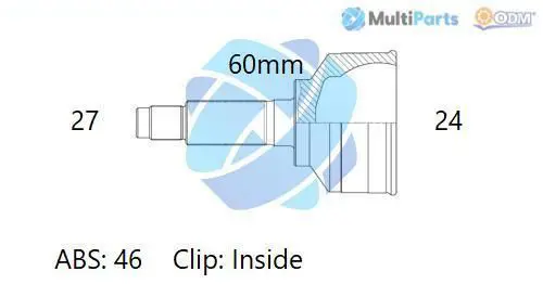 Handler.Part Joint kit, drive shaft ODM-MULTIPARTS 12080699 1