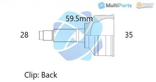 Handler.Part Joint kit, drive shaft ODM-MULTIPARTS 12080688 1